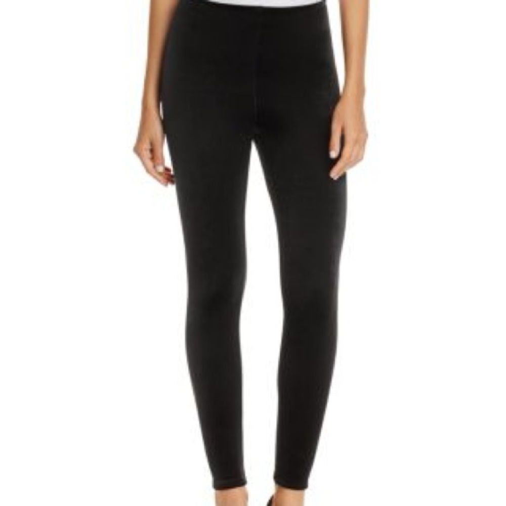 Commando perfect control black velvet skinny leggings S